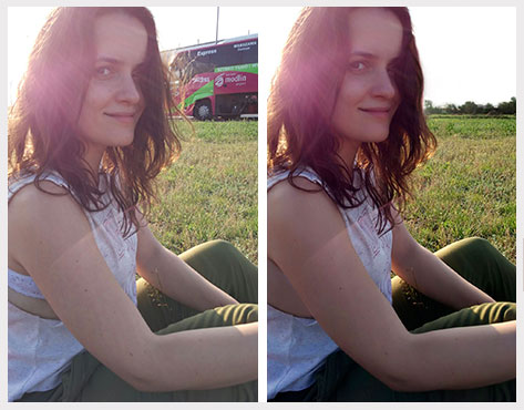 ejemplo de fotos al quitarle objeto o persona